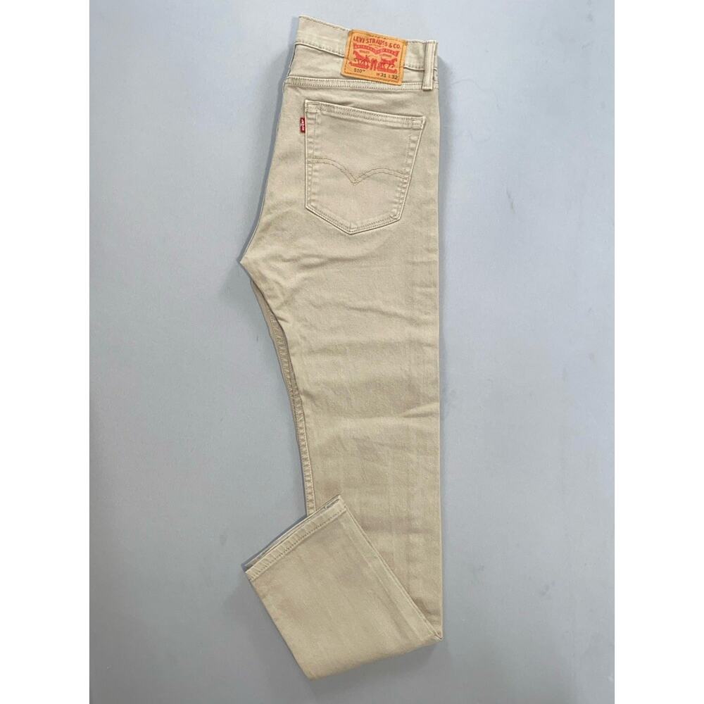 Levi's 510 Skinny 5-Pocket Stretch Denim Jeans. Beige, Men's Actual 31X31. GUC!!